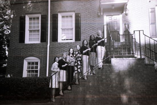 Chapter Consultants on Stairs During Convention Photograph 2, July 8-11, 2004 (image)