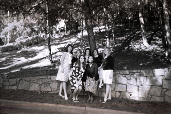 Chapter Consultants by Rock Wall During Convention Photograph 2, July 8-11, 2004 (image)