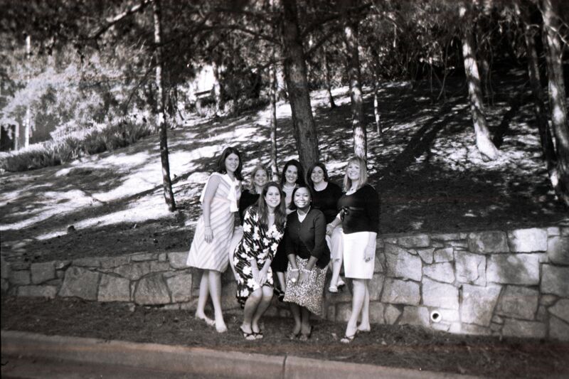 Chapter Consultants by Rock Wall During Convention Photograph 2, July 8-11, 2004 (Image)