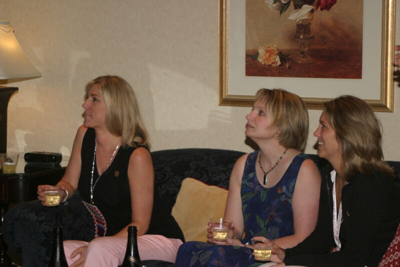Kash, Fanning, and Ashbey at Convention Officers' Party Photograph, July 7, 2004 (Image)