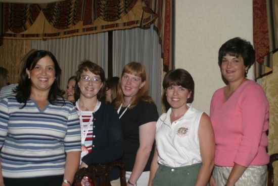 Five Phi Mus at Convention Officers' Party Photograph 3, July 7, 2004 (image)