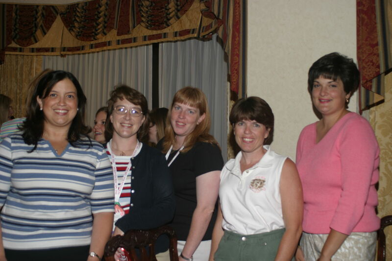 Five Phi Mus at Convention Officers' Party Photograph 3, July 7, 2004 (Image)