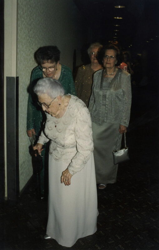 Leona Hughes and Other Alumnae Entering Carnation Banquet Photograph, July 4-8, 2002 (Image)