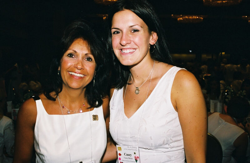 Unidentified and Casey Shuler at Convention Photograph, July 4-8, 2002 (Image)