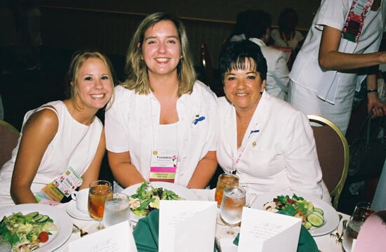 Trischa, Wood, and Unidentified at Convention Luncheon Photograph, July 4-8, 2002 (image)