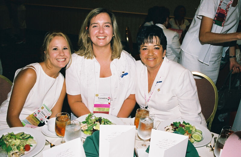 Trischa, Wood, and Unidentified at Convention Luncheon Photograph, July 4-8, 2002 (Image)