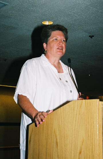 Unidentified Phi Mu Speaking at Convention Photograph 4, July 4-8, 2002 (image)