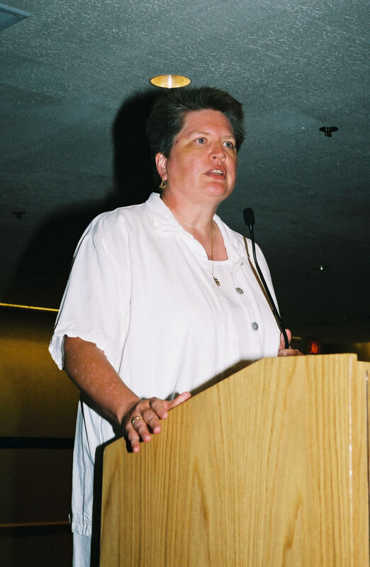 Unidentified Phi Mu Speaking at Convention Photograph 4, July 4-8, 2002 (Image)