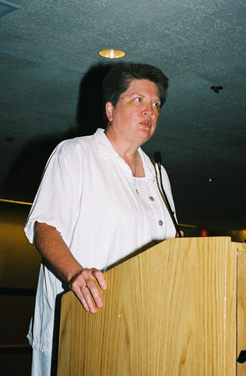 Unidentified Phi Mu Speaking at Convention Photograph 6, July 4-8, 2002 (image)