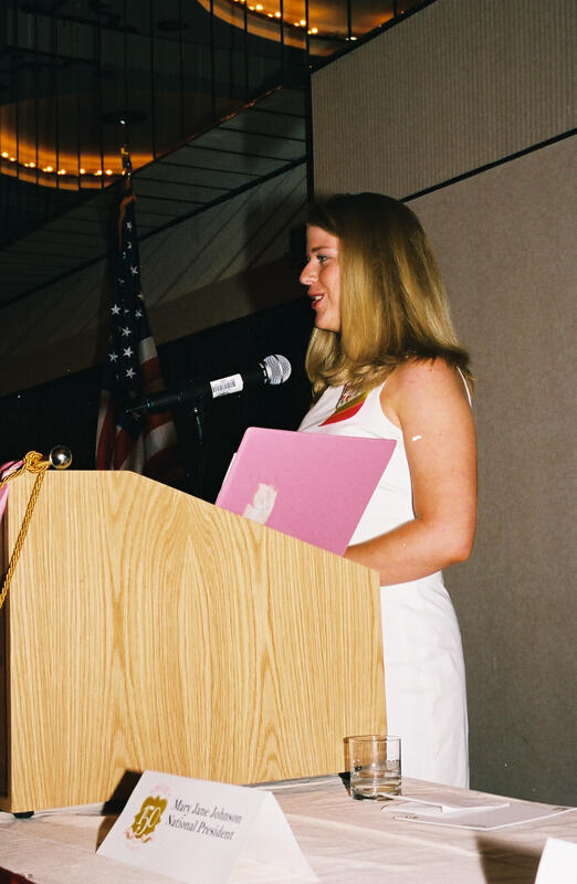 July 4-8 Unidentified Phi Mu Speaking at Convention Photograph 2 Image