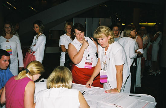 Phi Mus Mingling Before Convention Session Photograph 2, July 4-8, 2002 (image)