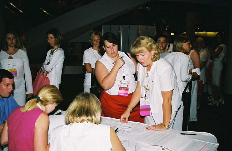Phi Mus Mingling Before Convention Session Photograph 2, July 4-8, 2002 (Image)