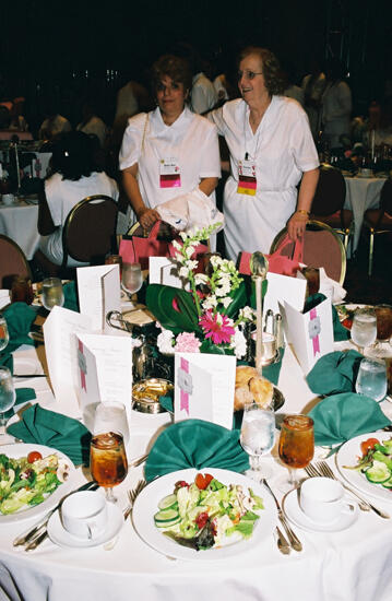 Betty Rae and Marian at Convention Dinner Photograph, July 4-8, 2002 (image)