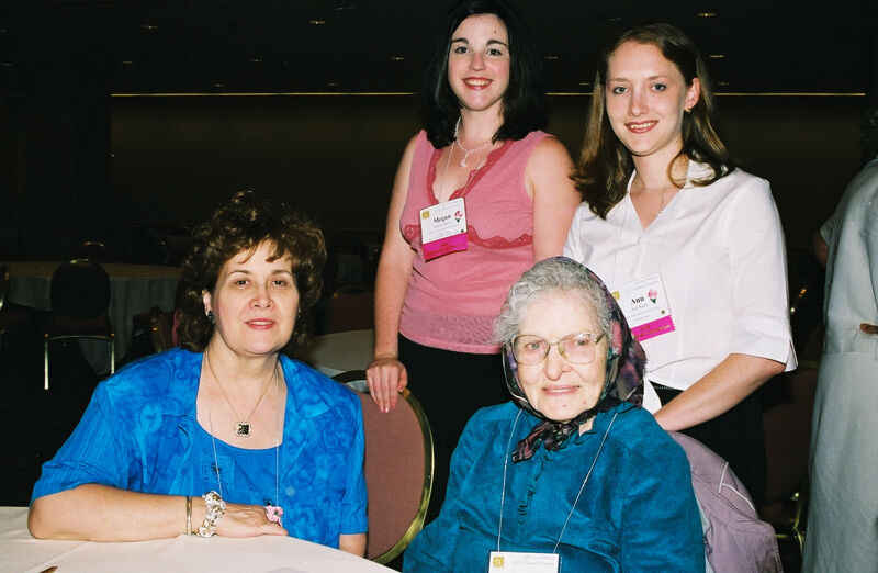 Mary Jane Johnson and Three Phi Mus at Convention Photograph, July 4-8, 2002 (Image)