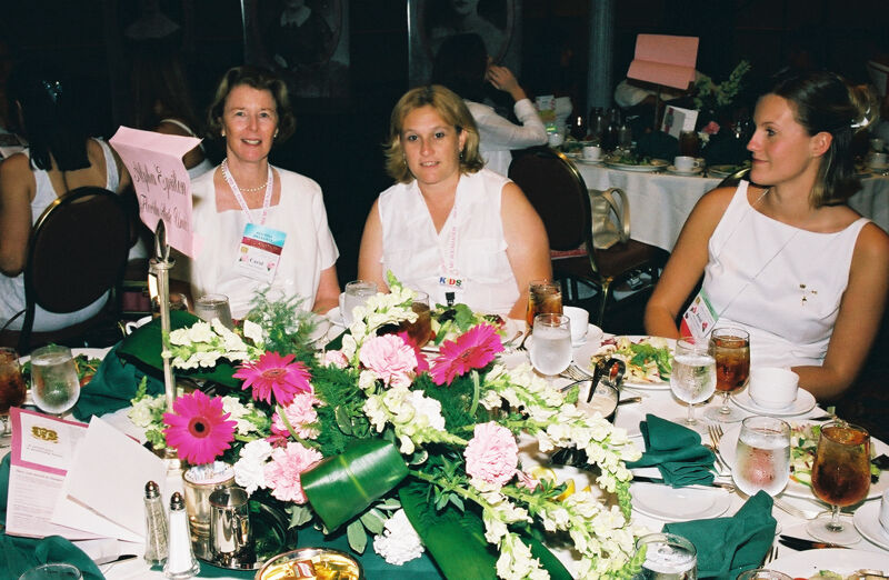 Alpha Epsilon Chapter Table at Convention Dinner Photograph, July 4-8, 2002 (Image)
