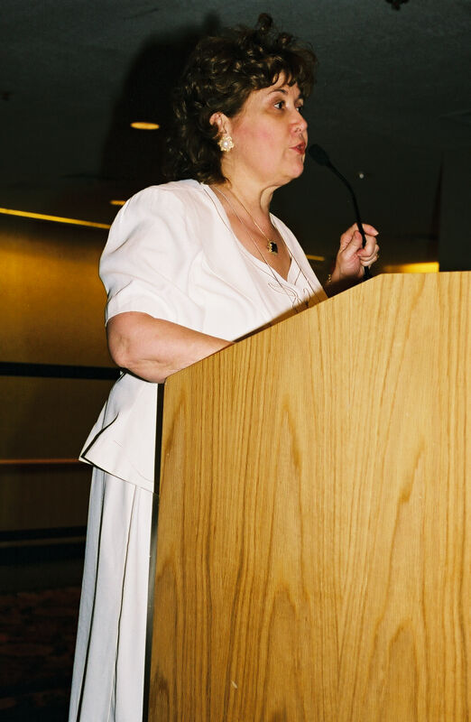 Mary Jane Johnson Speaking at Convention Photograph, July 4-8, 2002 (Image)