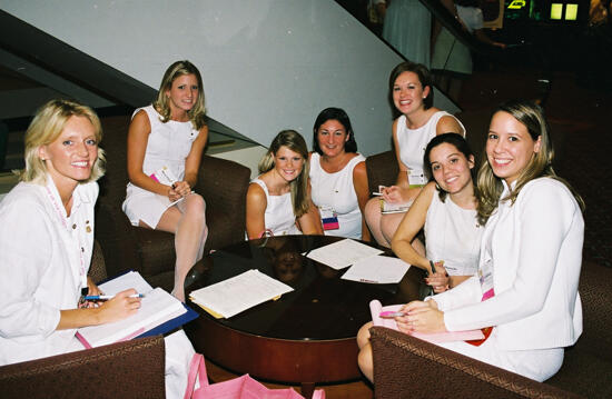 Seven Phi Mus in White at Convention Photograph 2, July 4-8, 2002 (image)