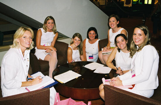 Seven Phi Mus in White at Convention Photograph 3, July 4-8, 2002 (image)