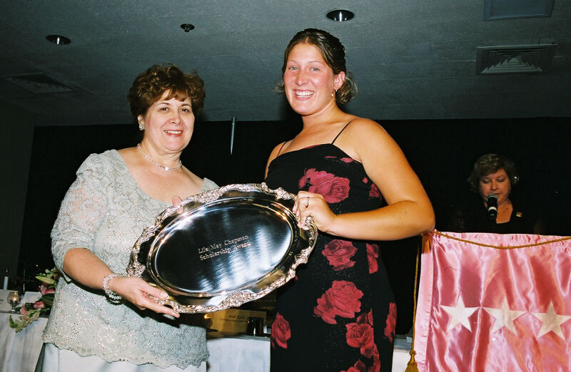 Mary Jane Johnson and Lila May Chapman Scholarship Award Winner at Convention Photograph, July 4-8, 2002 (Image)