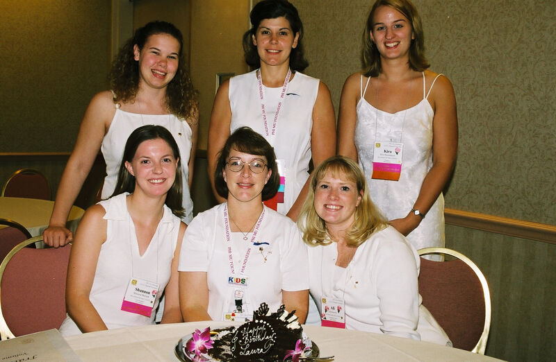 Six Phi Mus in White at Convention Photograph, July 4-8, 2002 (Image)