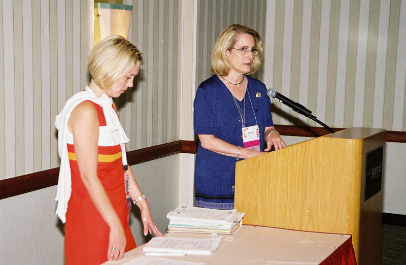 July 4-8 Unidentified Phi Mu and Donna Stallard Leading Convention Workshop Photograph 3 Image