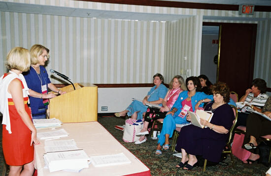 Unidentified Phi Mu and Donna Stallard Leading Convention Workshop Photograph 5, July 4-8, 2002 (image)