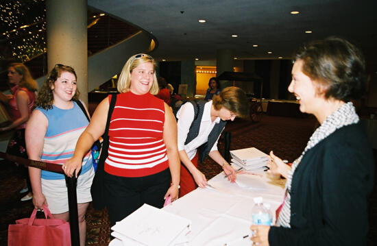 Phi Mus Registering for Convention Photograph 1, July 4-8, 2002 (image)