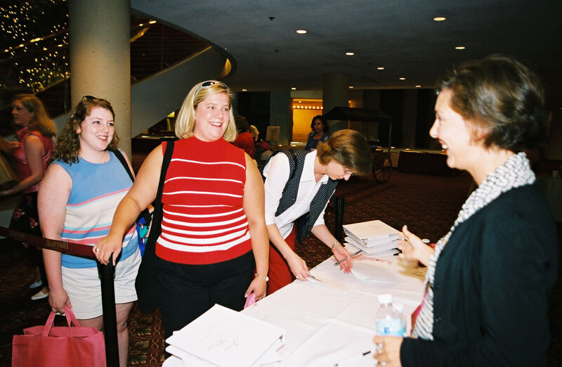 Phi Mus Registering for Convention Photograph 1, July 4-8, 2002 (Image)