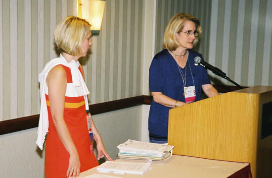 Unidentified Phi Mu and Donna Stallard Leading Convention Workshop Photograph 2, July 4-8, 2002 (image)