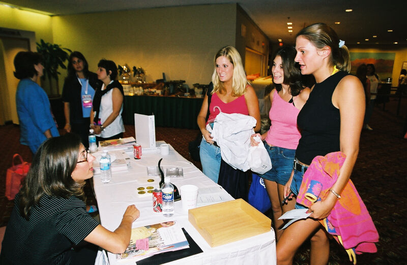 Phi Mus Registering for Convention Photograph 5, July 4-8, 2002 (Image)