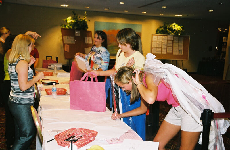 Phi Mus Registering for Convention Photograph 7, July 4-8, 2002 (Image)