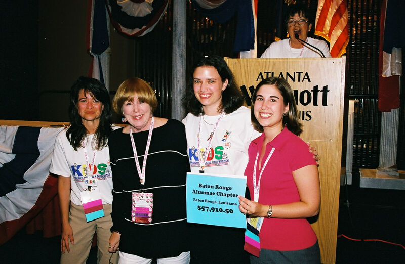 Dusty Manson and Three Phi Mus at Children's Miracle Network Recognition at Convention Photograph 2, July 4-8, 2002 (Image)