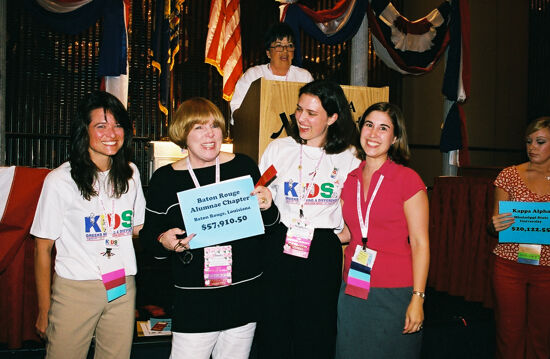 Dusty Manson and Three Phi Mus at Children's Miracle Network Recognition at Convention Photograph 5, July 4-8, 2002 (image)