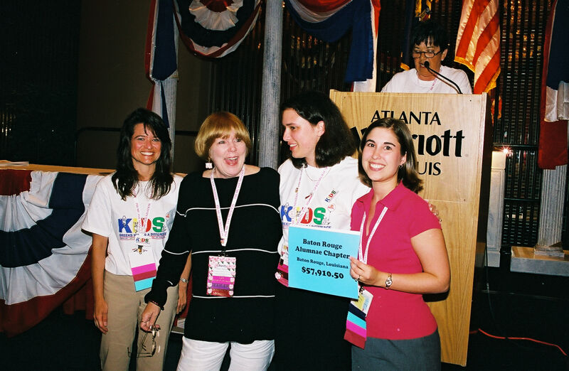 Dusty Manson and Three Phi Mus at Children's Miracle Network Recognition at Convention Photograph 3, July 4-8, 2002 (Image)