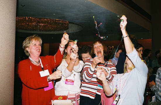 Lana Lewis and Others Set Off Poppers at Convention Photograph 3, July 4, 2002 (image)