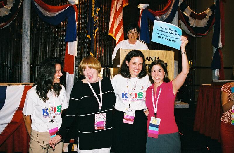 Dusty Manson and Three Phi Mus at Children's Miracle Network Recognition at Convention Photograph 4, July 4-8, 2002 (Image)