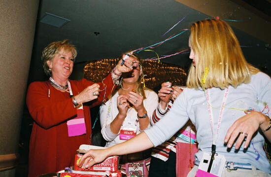 Lana Lewis and Others Set Off Poppers at Convention Photograph 9, July 4, 2002 (image)