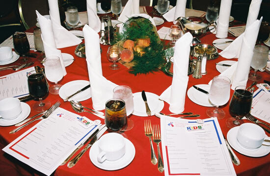 Convention Welcome Dinner Table Setting Photograph 1, July 4, 2002 (image)