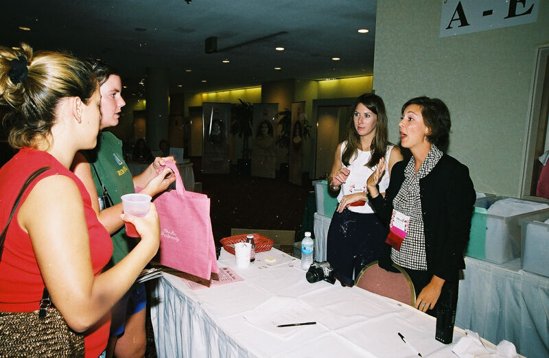 Phi Mus Registering for Convention Photograph 8, July 4-8, 2002 (Image)