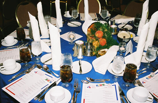 Convention Welcome Dinner Table Setting Photograph 4, July 4, 2002 (image)