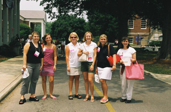 Group of Six at Wesleyan College During Convention Photograph 4, July 4-8, 2002 (image)