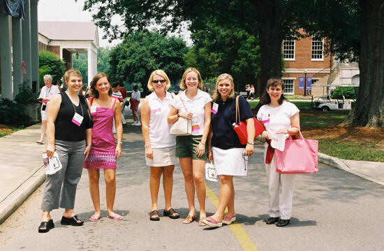 Group of Six at Wesleyan College During Convention Photograph 6, July 4-8, 2002 (image)