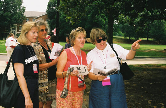 Four Phi Mus at Wesleyan College During Convention Photograph 1, July 4-8, 2002 (image)