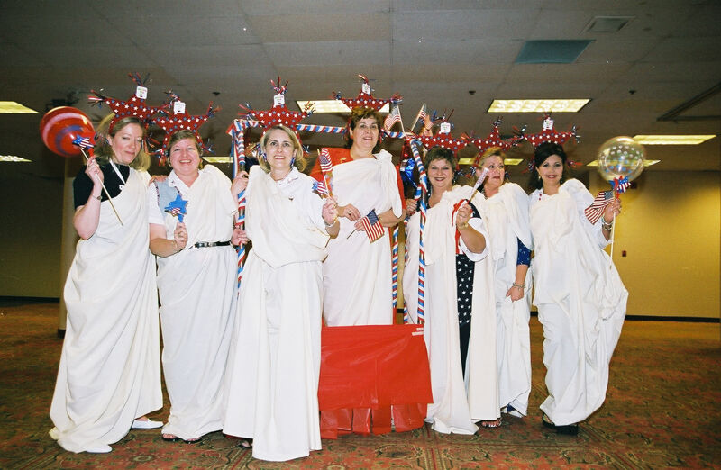 National Council in Patriotic Costumes at Convention Photograph 3, July 4, 2002 (Image)