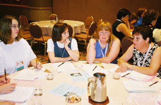 Susie McNamara and Others in Convention Discussion Group Photograph 1, July 4-8, 2002 (image)