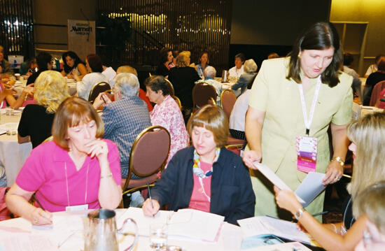 Karen Belanger Advising a Convention Discussion Group Photograph, July 4-8, 2002 (image)