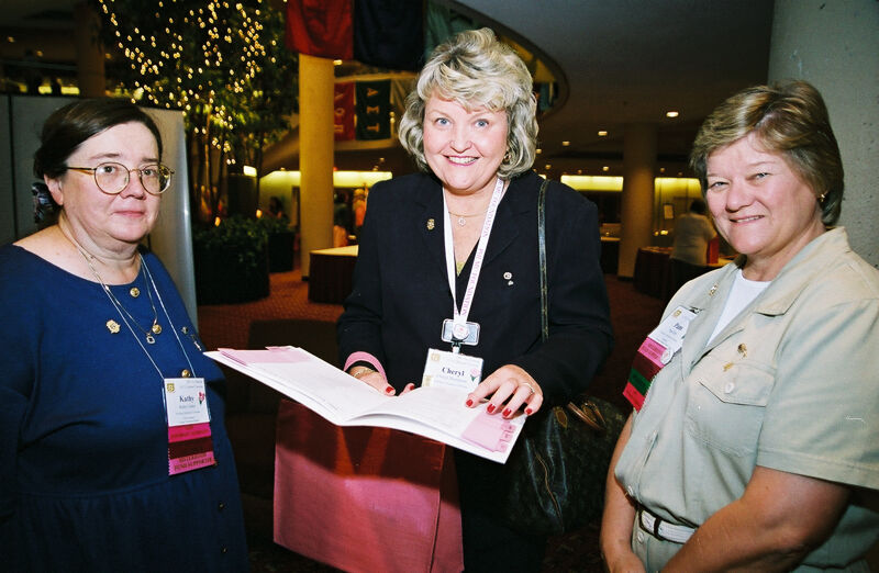 Kathy, Cheryl, and Pam at Convention Photograph, July 4-8, 2002 (Image)