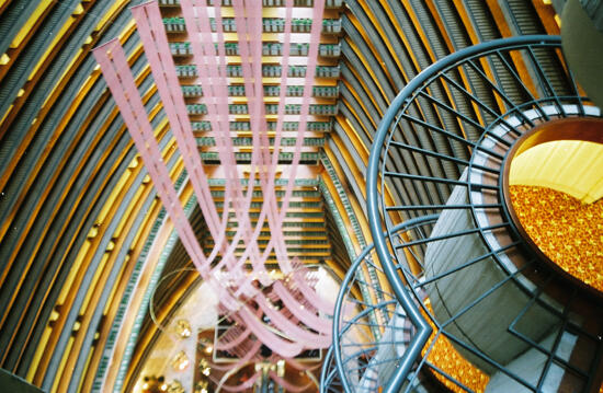 Pink Banners in Convention Hotel Photograph 2, July 4-8, 2002 (image)