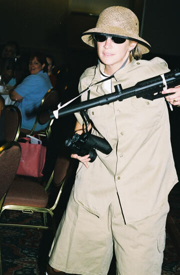 Phi Mu Wearing Explorer Costume at Convention Photograph 1, July 4-8, 2002 (image)