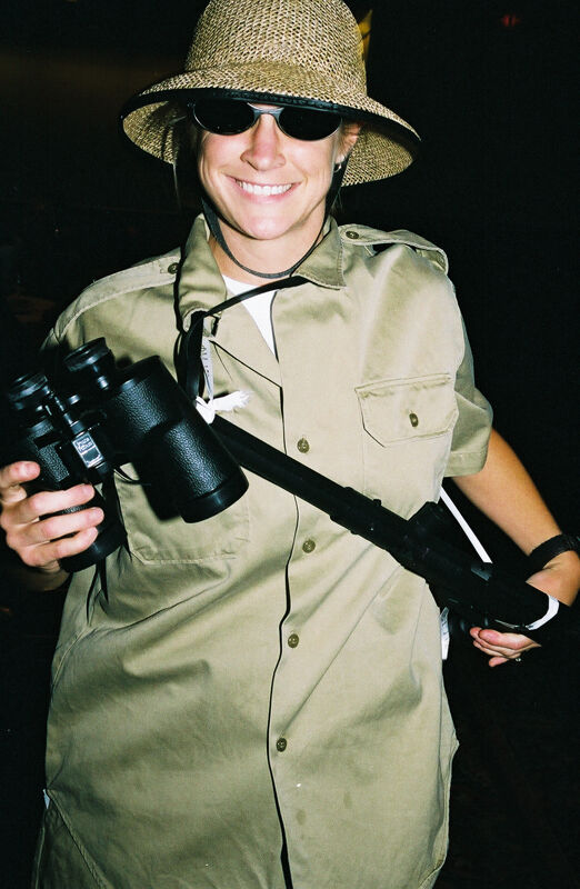 Phi Mu Wearing Explorer Costume at Convention Photograph 2, July 4-8, 2002 (Image)